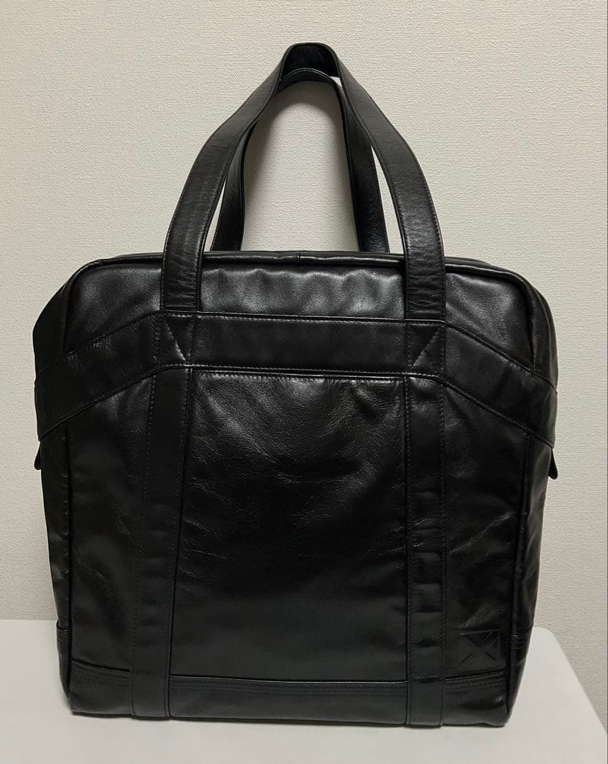 吉田カバン　PORTER　LUGGAGE LABEL 　黒　レザー　トートバッグ
