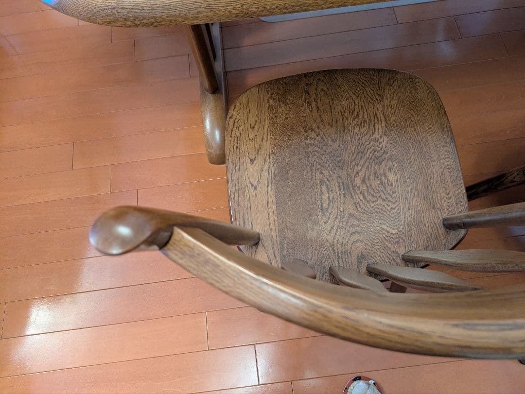 美品　旧大塚家具 木製オーバルダイニングテーブル 165×90×70 cm