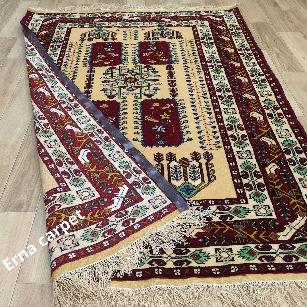 ペルシャ絨毯 新品 192x135 手織り クルド・ グーチャン産 persia