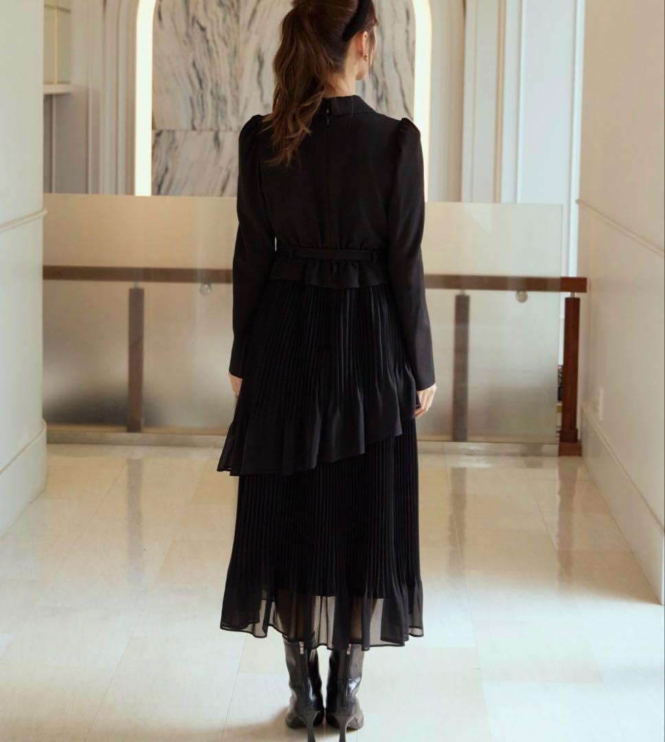 ANDCOUTURE♡ジャケットレイヤードプリーツワンピース