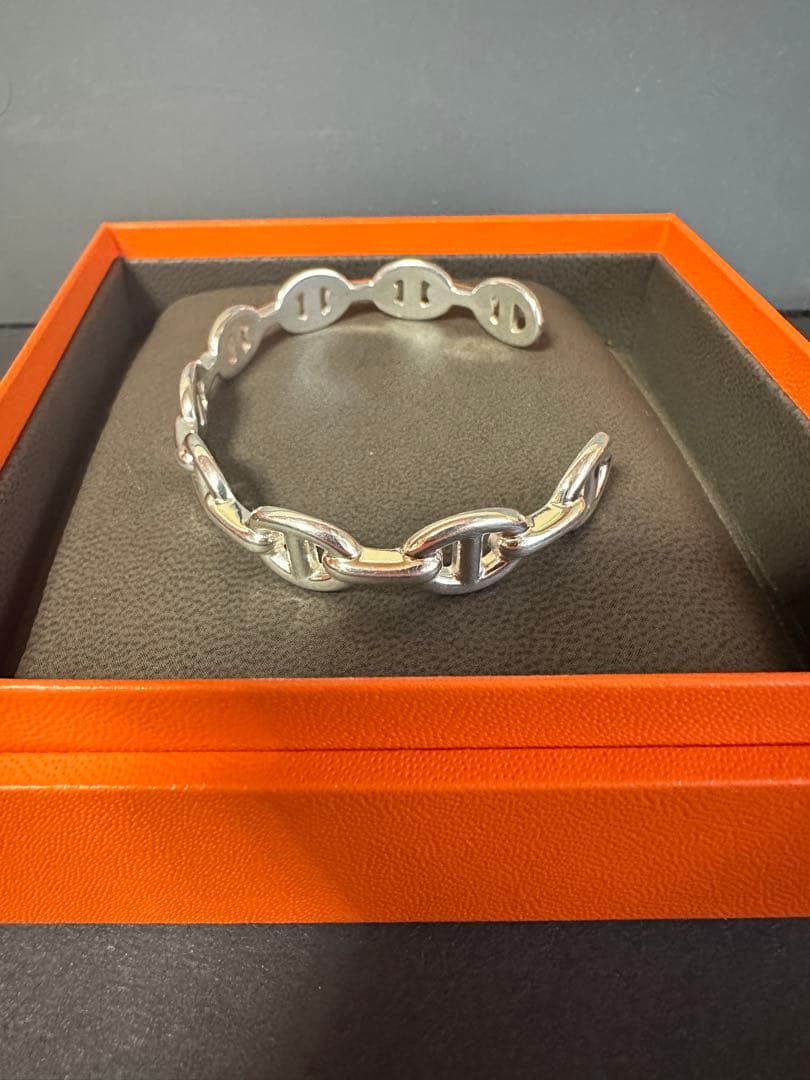 未使用 HERMES エルメス　アンシェネ　バングル　LG シェーヌダンクル