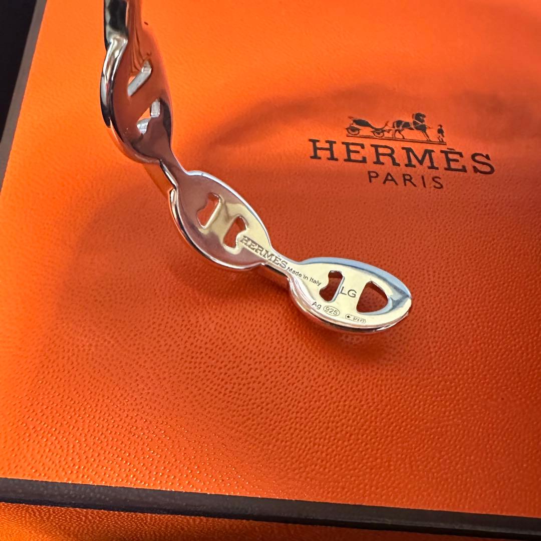 未使用 HERMES エルメス　アンシェネ　バングル　LG シェーヌダンクル
