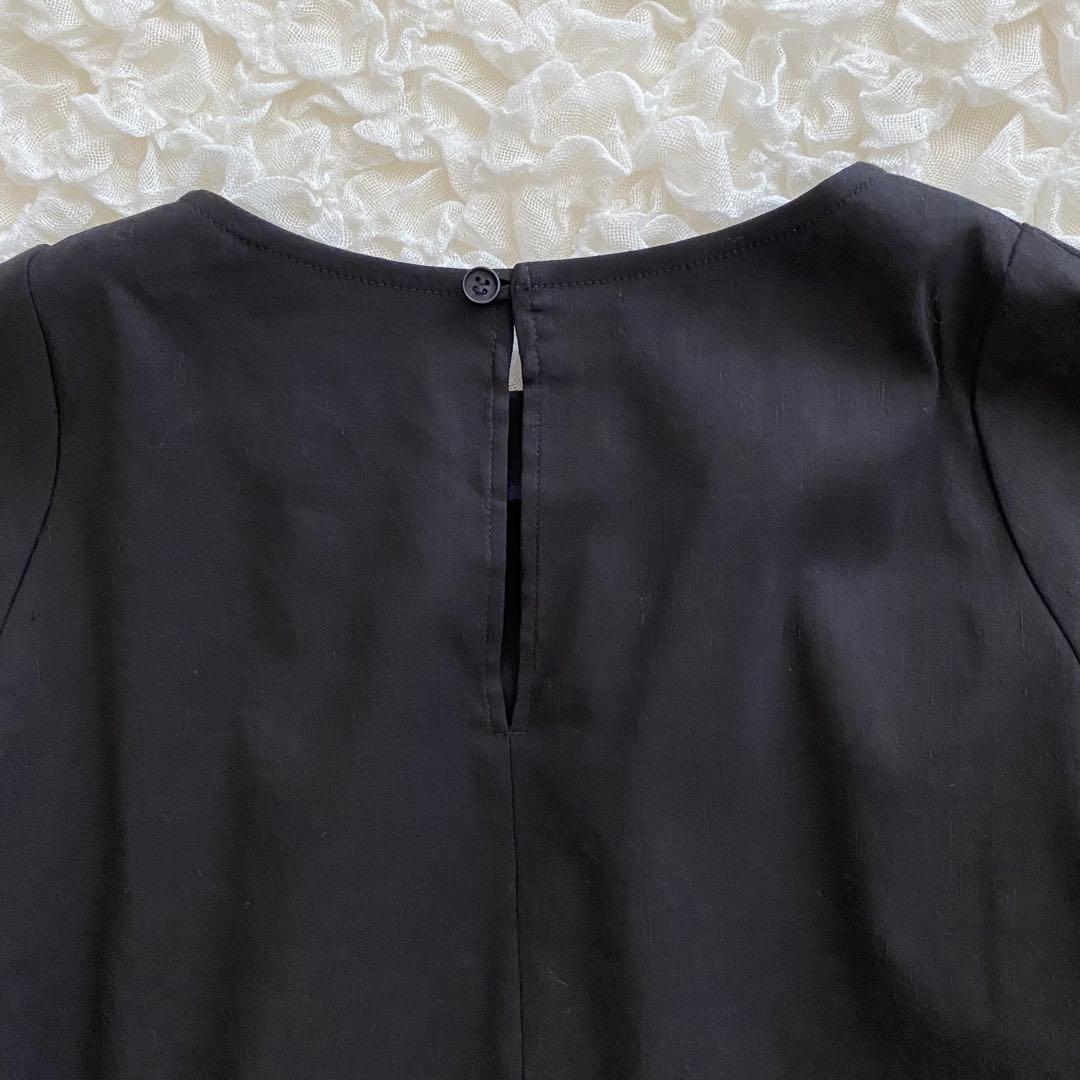 24SS theory luxe セオリーリュクス リネン混 ブラウス 黒 38