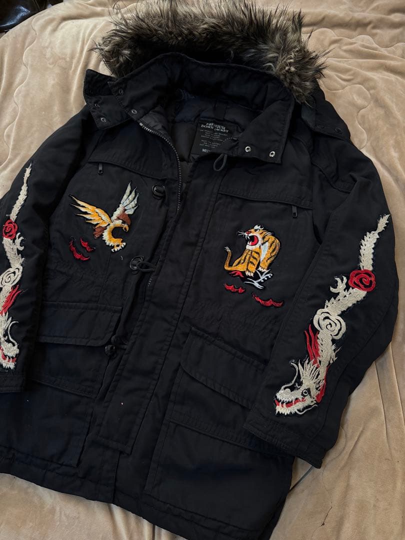 Custom vintage 90s Premium 富士山 龍虎鷲 ジャケット