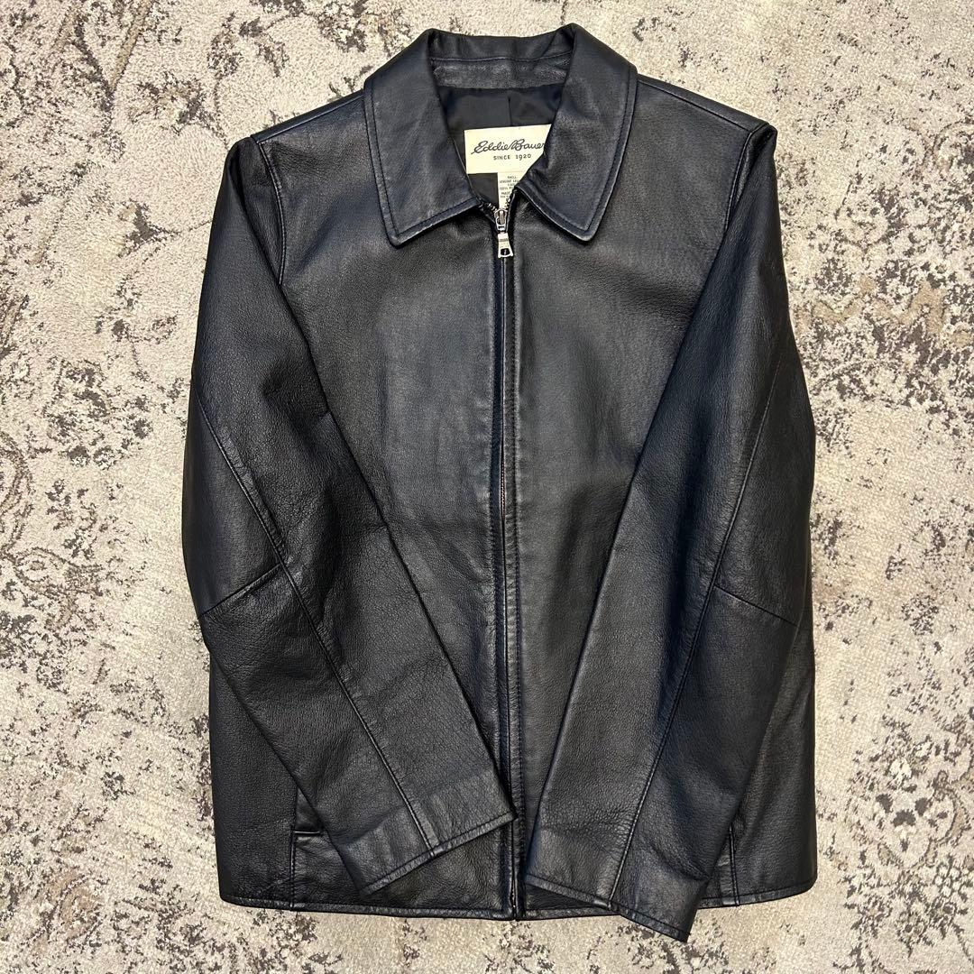 美品　90s EDDIE BAUER single leather jacket
