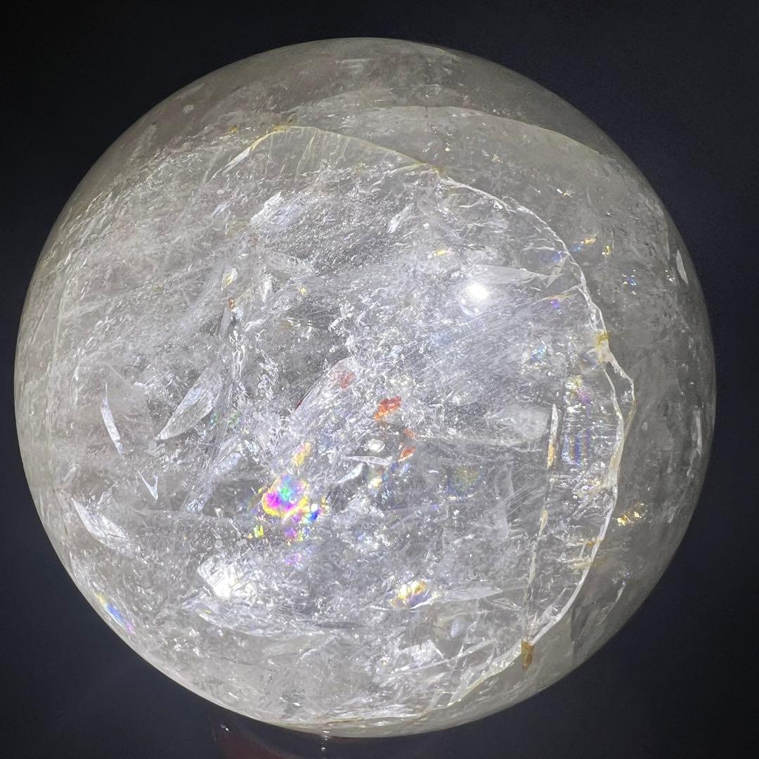 ✳️超極大玉✨存在感抜群✨レインボー 水晶 丸玉 スフィア 天然石 パワーストーン