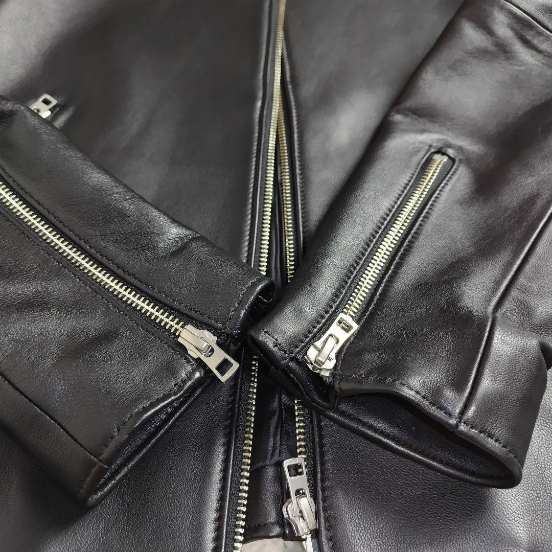 ✨極美品✨リドム シングルライダース ジャケット M ラムレザー 黒 本革