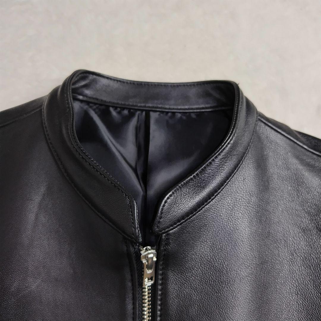 ✨極美品✨リドム シングルライダース ジャケット M ラムレザー 黒 本革
