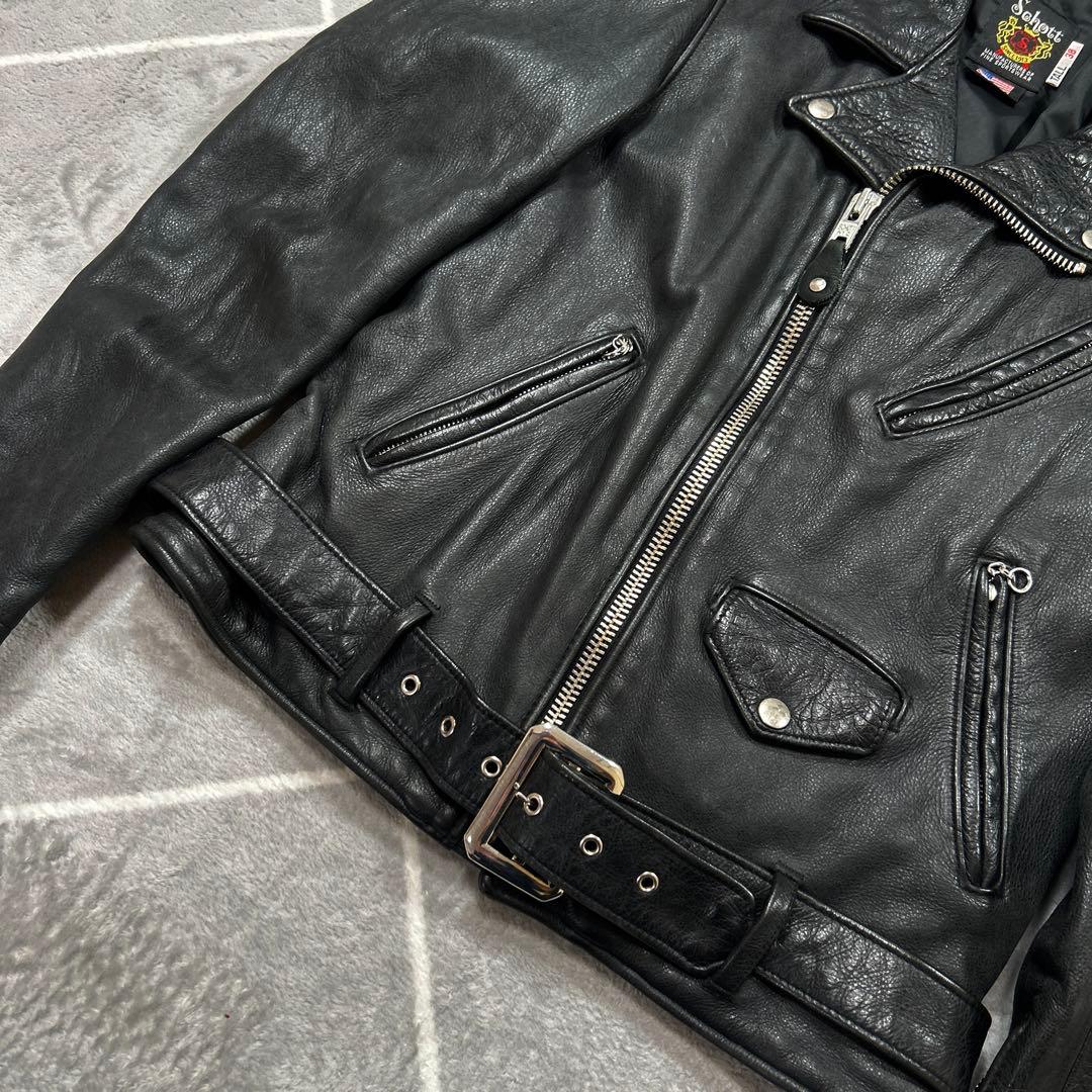 【ワンスターL】 最高傑作 SCHOTT レザージャケット 極上品 牛革 38