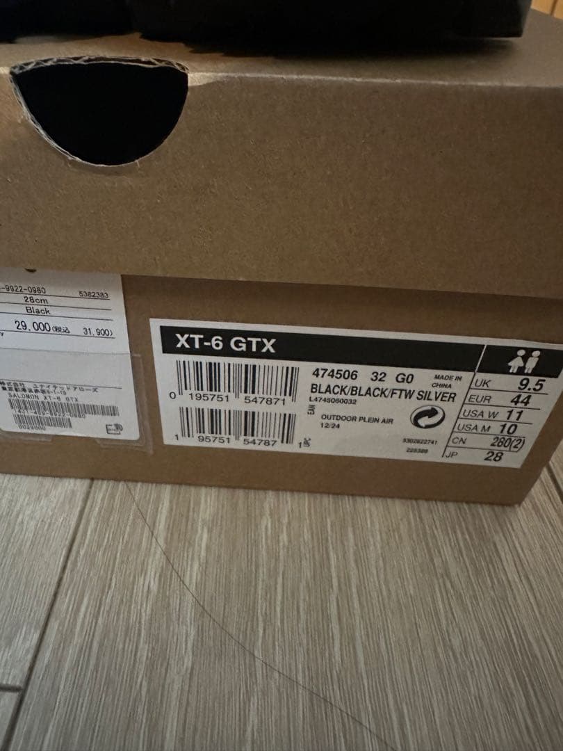 SALOMON XT-6 GTX 28cm サロモン ブラック