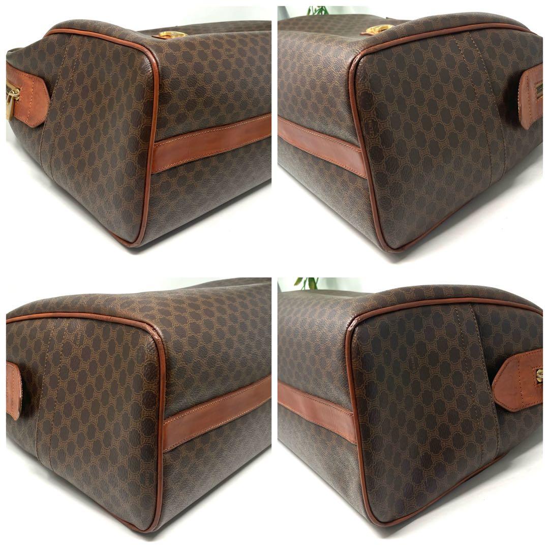 【格安優良品】CELINE セリーヌ マカダム柄 ボストンバッグ 金色モチーフ