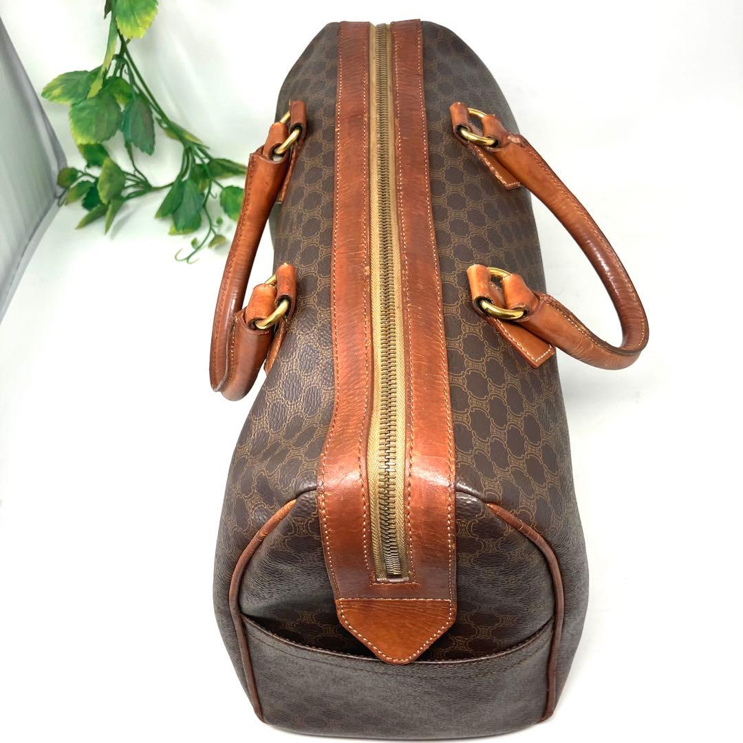 【格安優良品】CELINE セリーヌ マカダム柄 ボストンバッグ 金色モチーフ