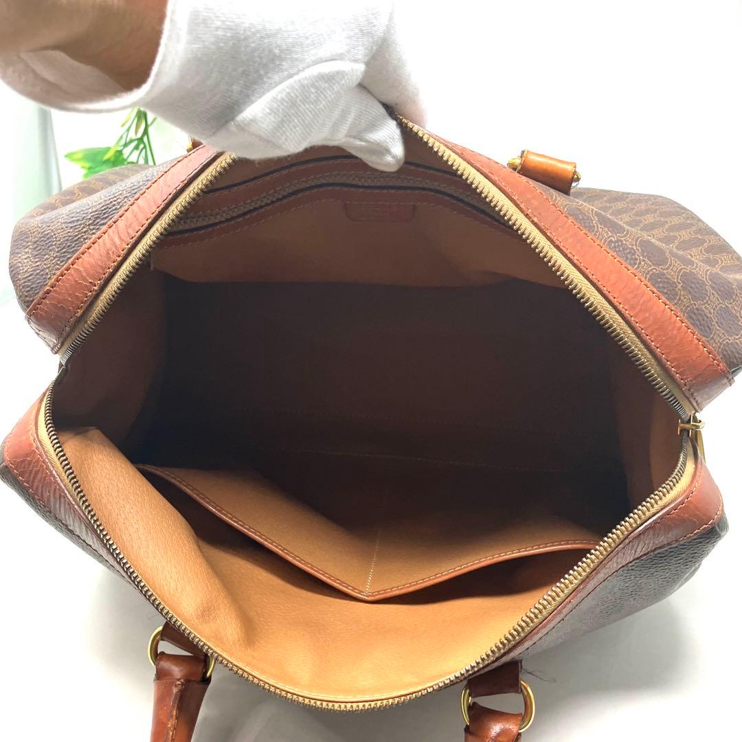 【格安優良品】CELINE セリーヌ マカダム柄 ボストンバッグ 金色モチーフ