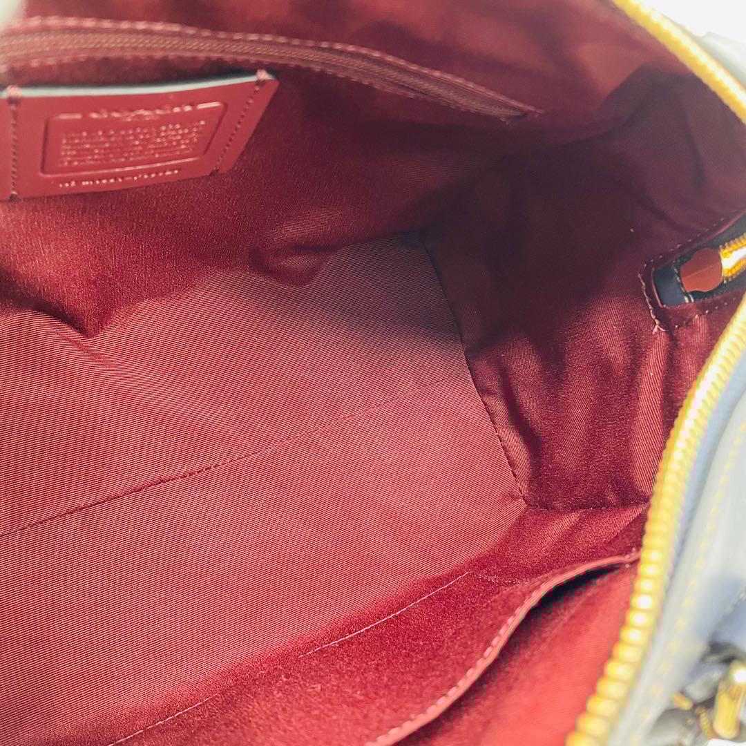 コーチ　ミニボストンバッグ　F39920 2WAY デニム　ネイビー　良品