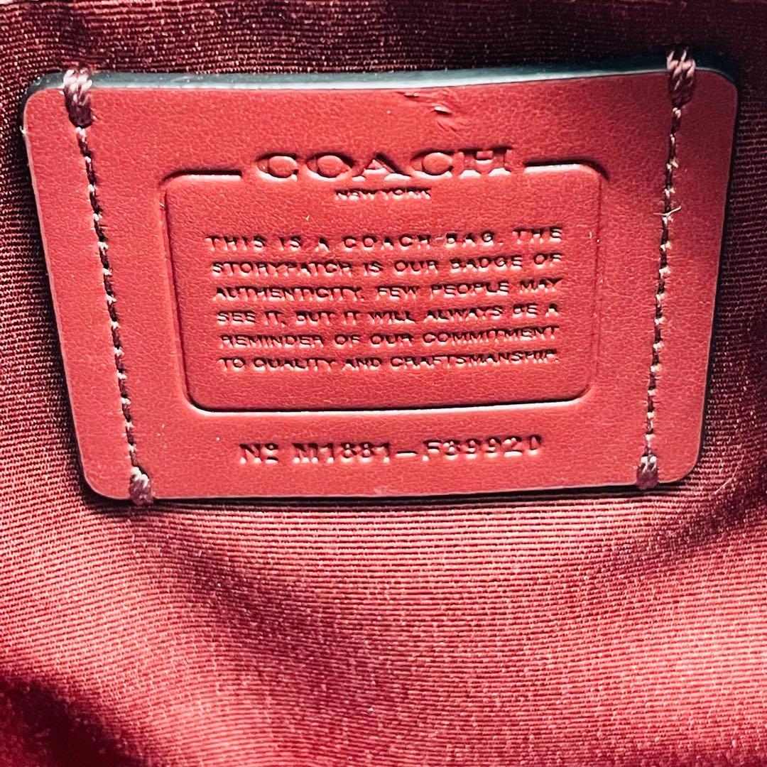 コーチ　ミニボストンバッグ　F39920 2WAY デニム　ネイビー　良品