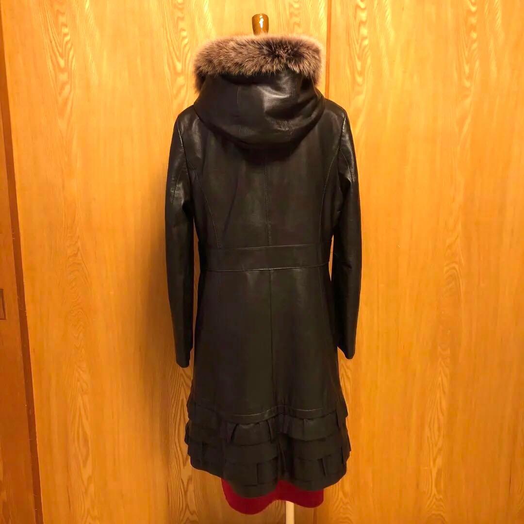 BALMAN バルマン　レザーコート　羊革フォックス　チキアンラム　最高級