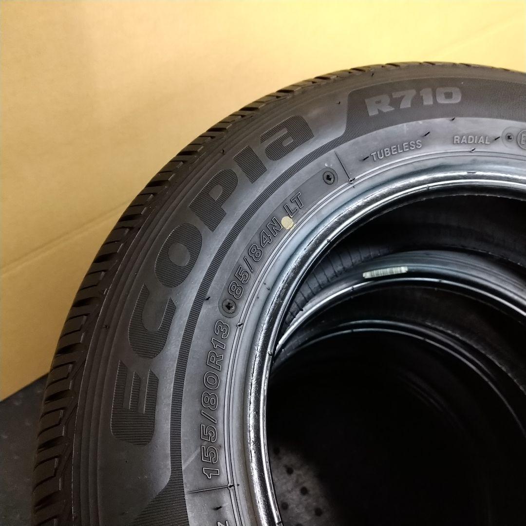 ★バリ山 155/80R13 LT ブリヂストン エコピア R710 4本セット