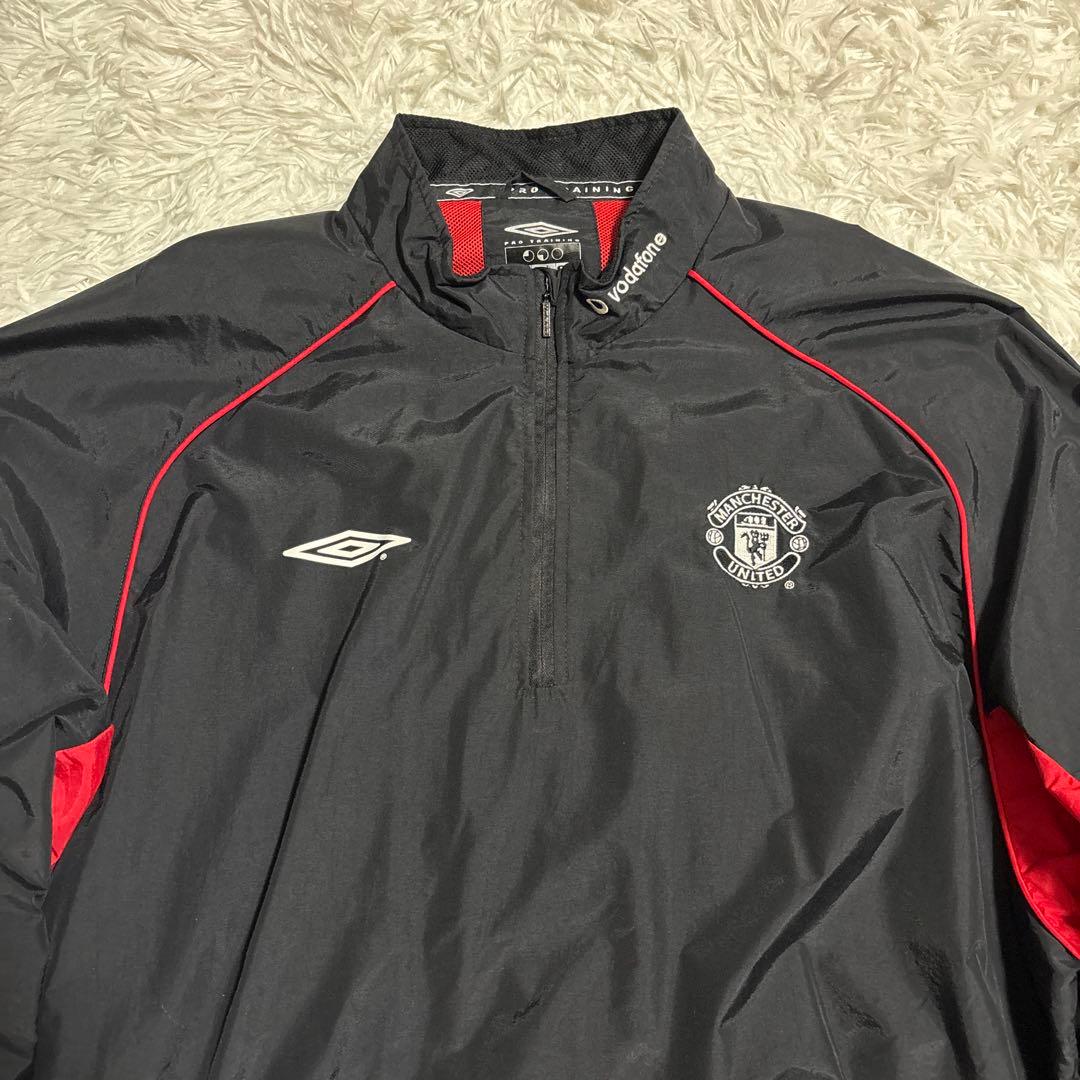 00s マンチェスターユナイテッド アンブロ ハーフジップ ナイロン ジャケット
