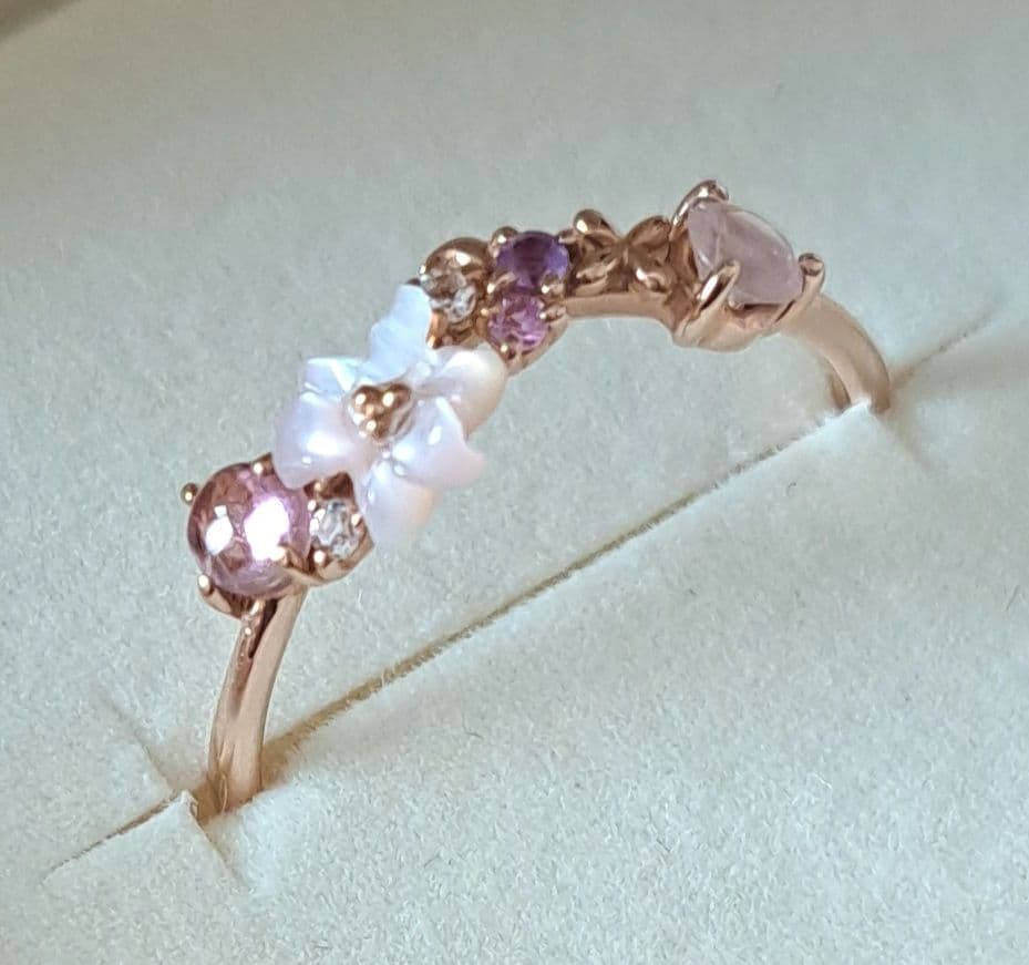 サマンサティアラ　フラワーレターズ　リング