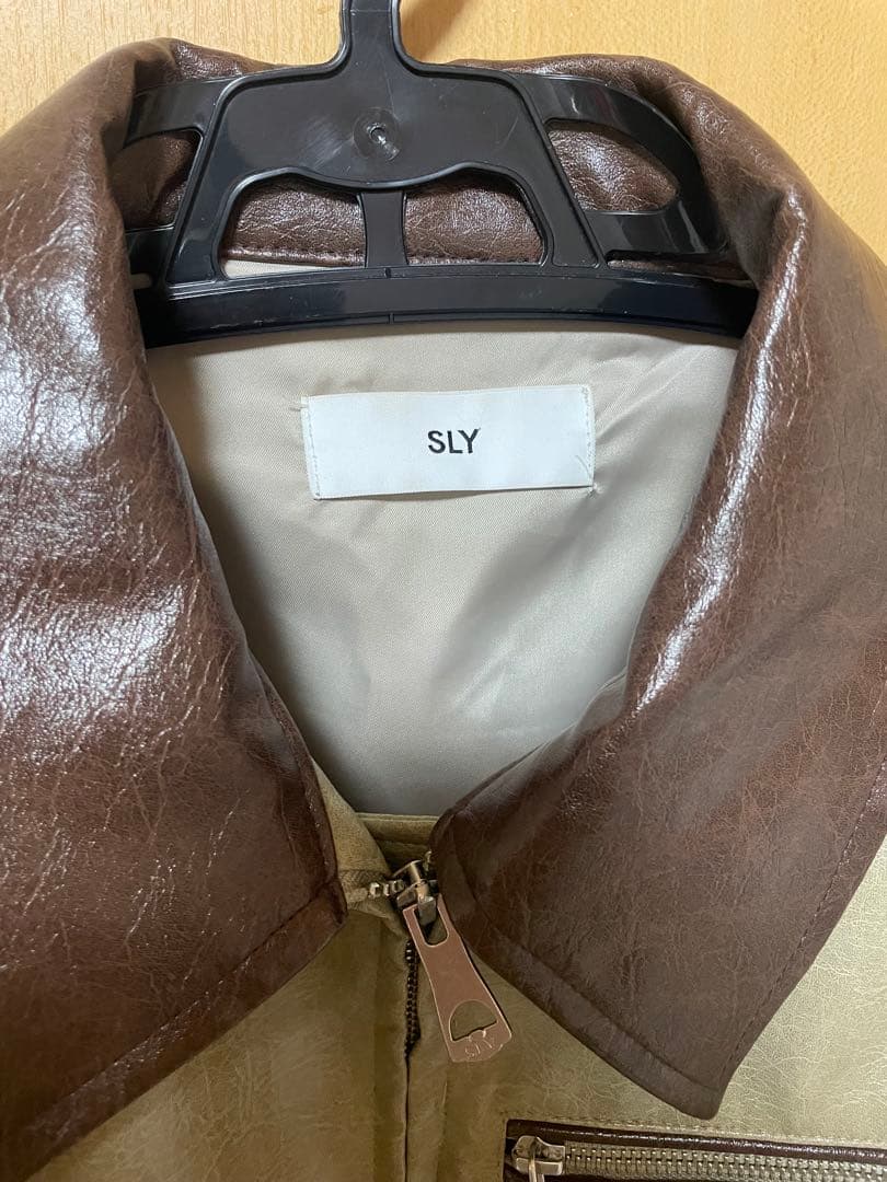 SLY LINE FAUX LEATHER ブルゾン