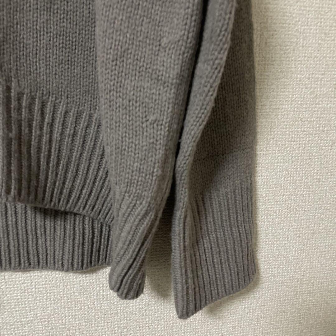 ギャルリーヴィー　ファインウールクルーネックニット　チャコールグレー　S