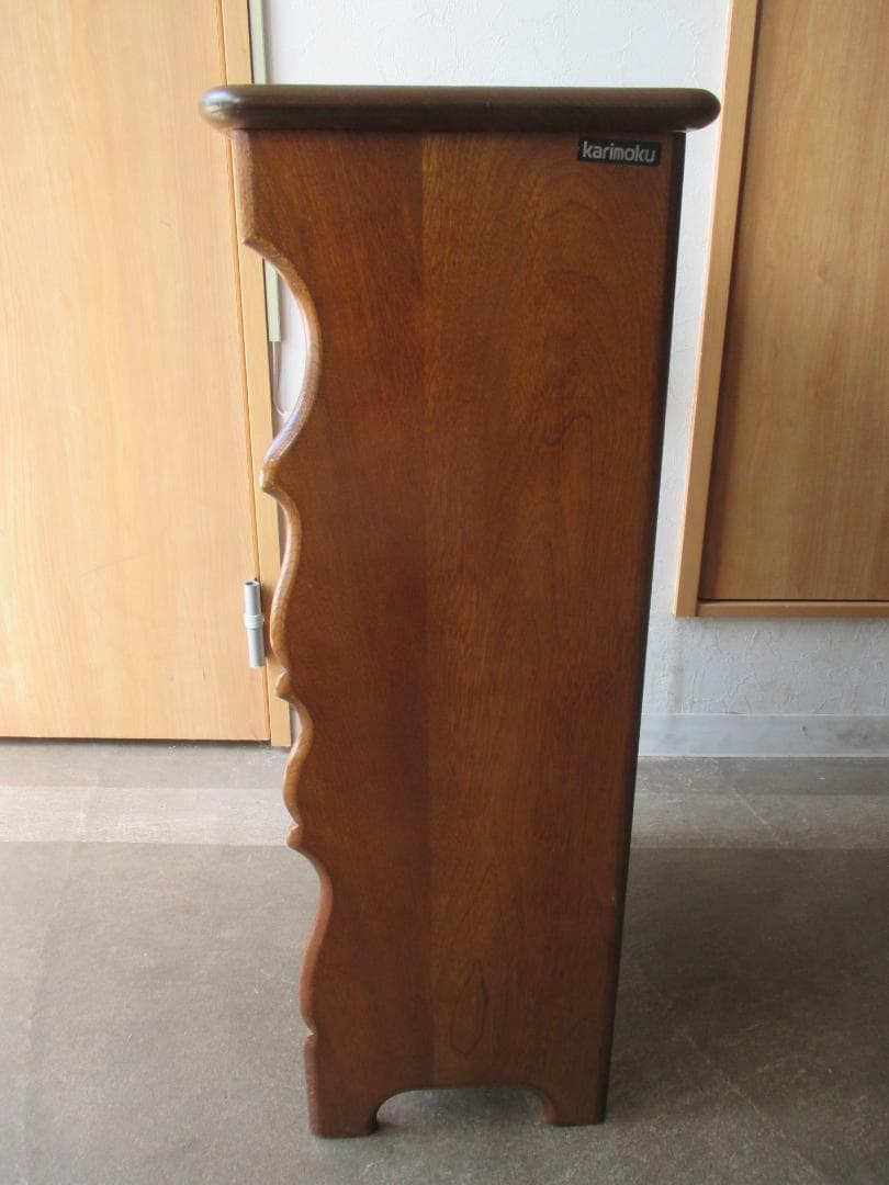 カリモク◎電話台+マガジンラック棚 ◎