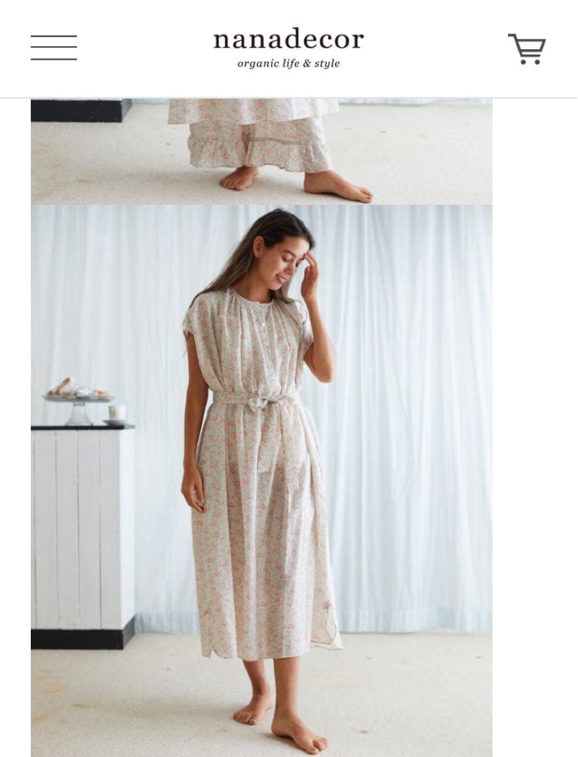 〈nanadecor〉ガーデンローズ ロングワンピース