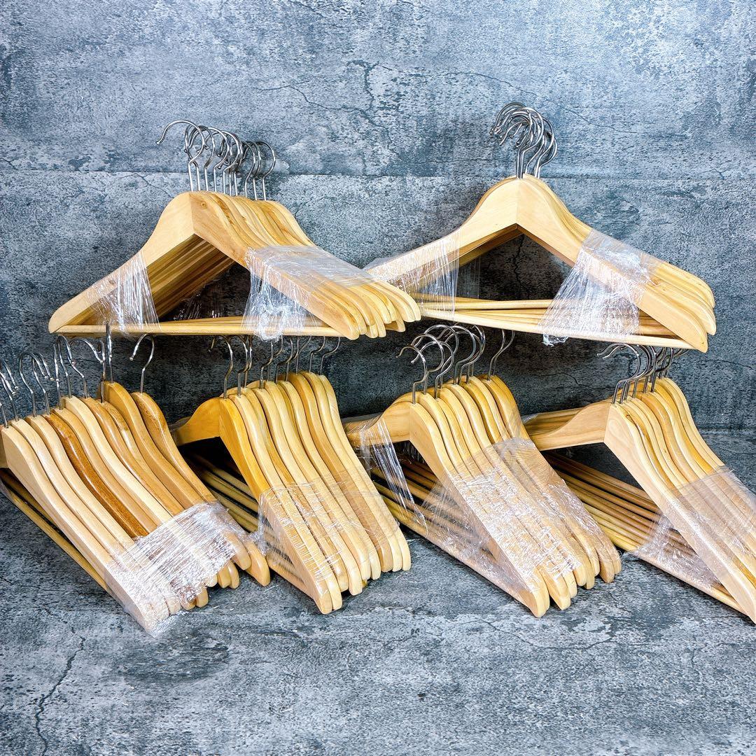 木製ハンガーセット60本　まとめ