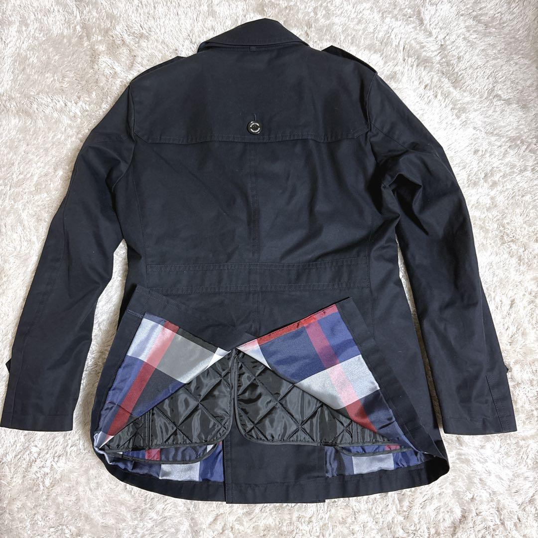 コウ　　ブラックレーベルクレストブリッジ　トレンチコート ブラックM