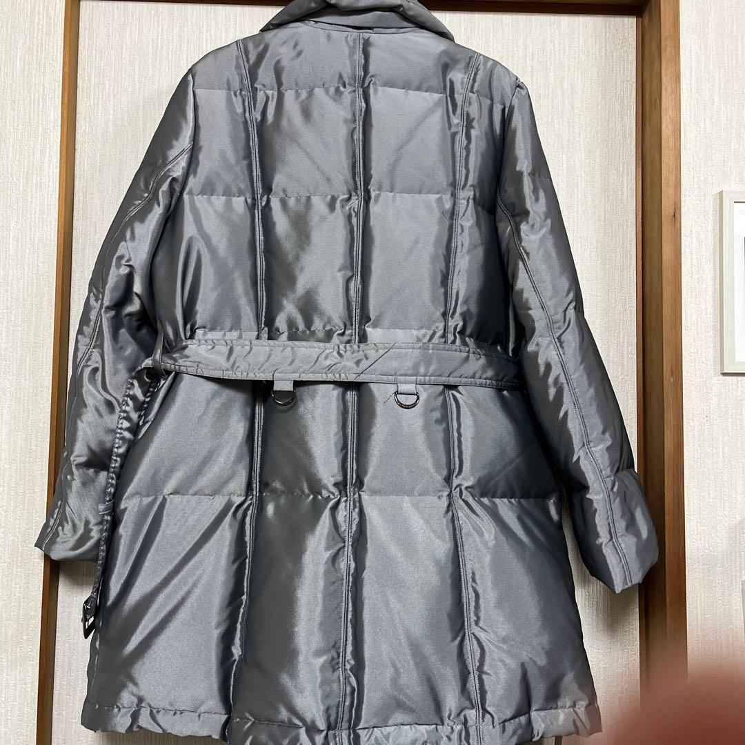 ☆極美品☆バーバリーロンドン☆ダウンコート☆裏ノバチェック☆シルバーグレー☆46