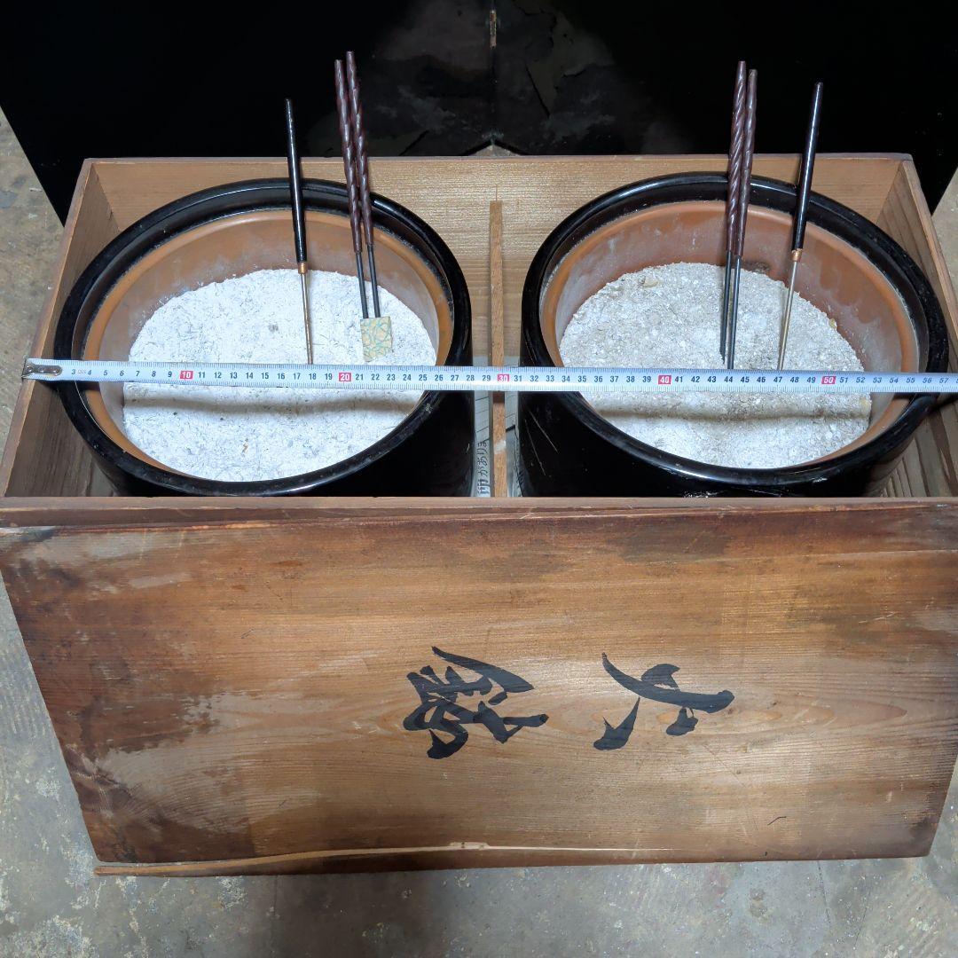 茶道具 香炉 黒漆塗り火鉢良品　希少品。