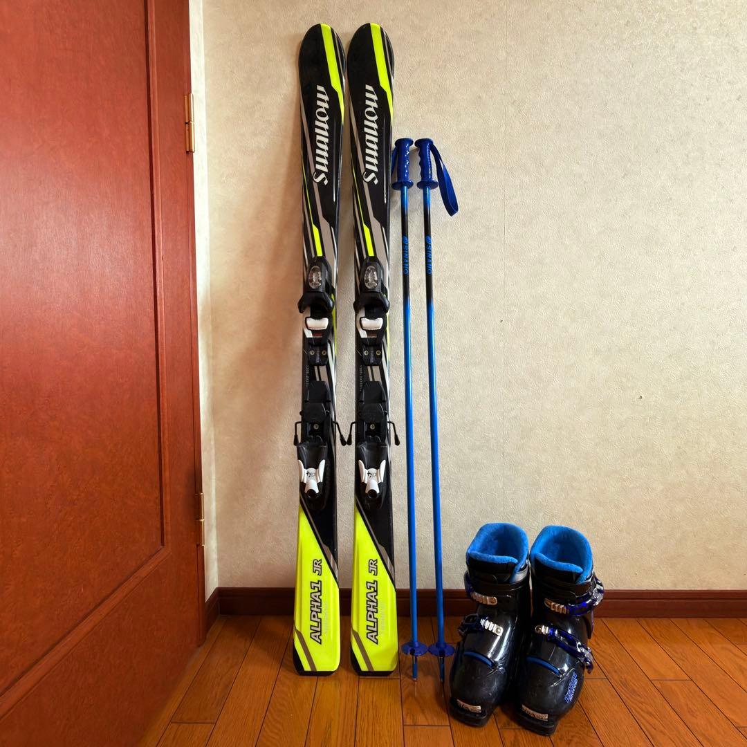 【スワロウ】子供スキー4点セット　板130cm ブーツ23cm