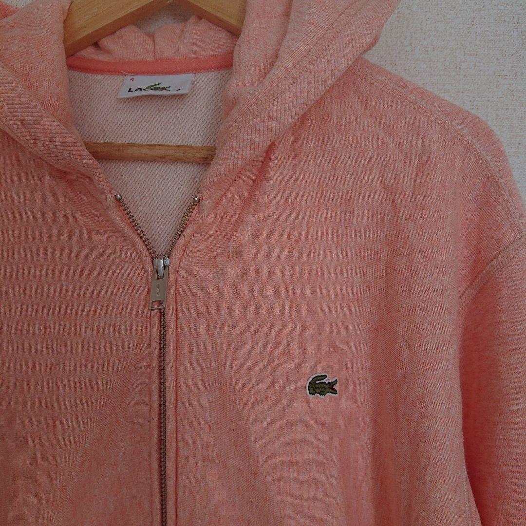 LACOSTE ピンクパーカー ワニ刺繍 サイズ4 古着MIX