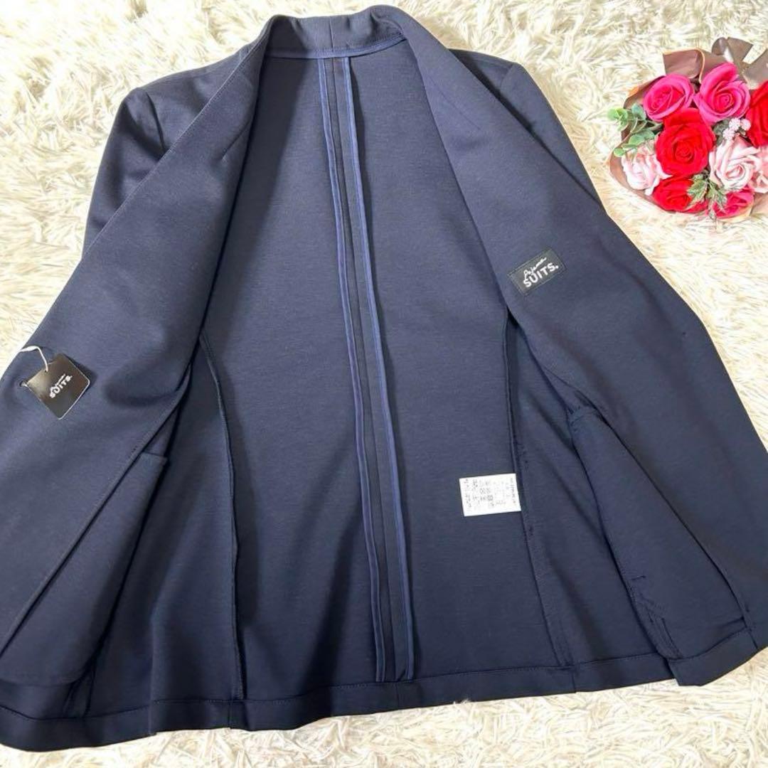 【未使用タグ付☆洗える♪】パジャマスーツ　セットアップ　レディース　ネイビー M