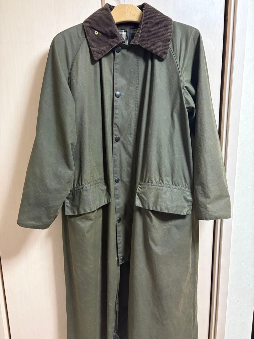 80sBarbour Burghley オイルジャケット　ロングコート