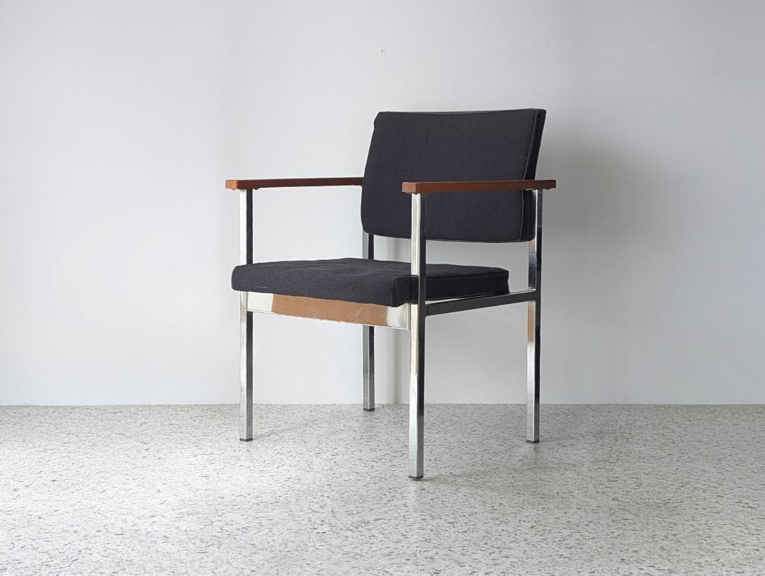 70s ビンテージ オカムラ メタルフレーム アームチェア ミッドセンチュリー