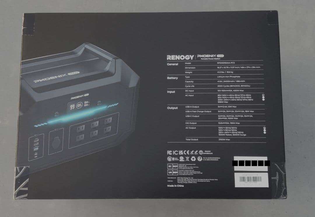 RENOGY PHOENIX 1000 ポータブル電源