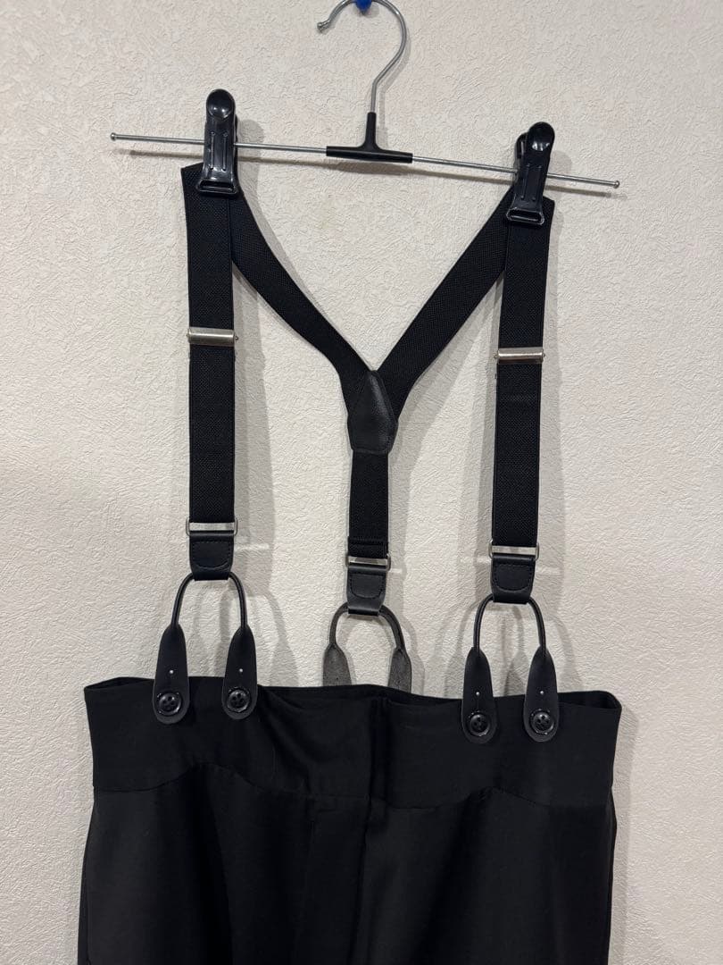 H BEAUTY&YOUTH トロピカルハイウエストサスペンダーパンツ