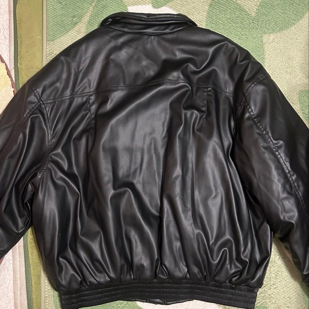 ZARA フェイクレザー キルティングジャケット パフジャケット　XL