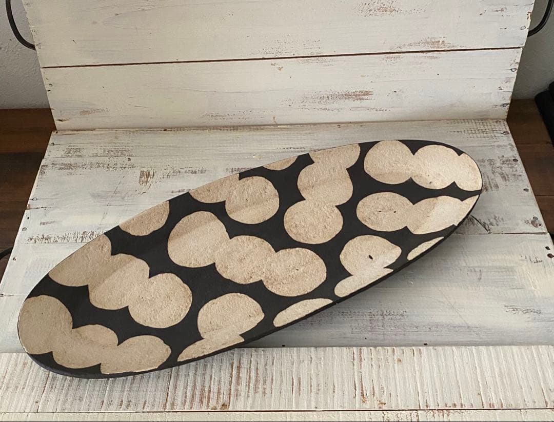 木村容二郎　オーバル長皿 41.5cm×16.5cm×3cm