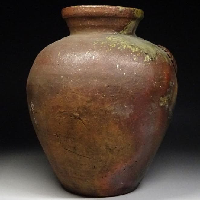 【大名品】◆古丹波 壷 菊花紋 窯印 下賜品◆検）白磁 古信楽 古九谷 古備前