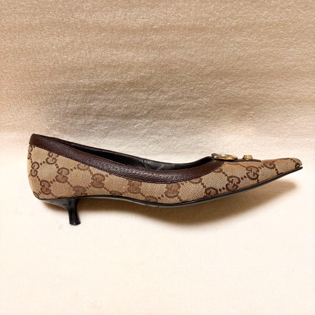 GUCCI GG柄 ポインテッドトゥパンプス 36 (23cm)