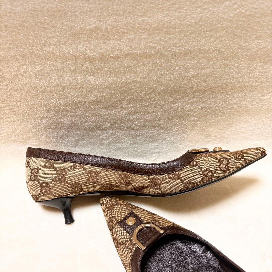 GUCCI GG柄 ポインテッドトゥパンプス 36 (23cm)