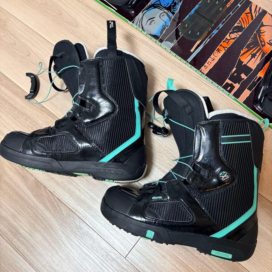 ATOMIC スノーボード 4点セット 板+ビンディング+ブーツ+ケース