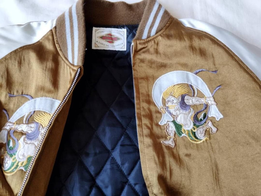風神　雷神 スカジャン　Authentic