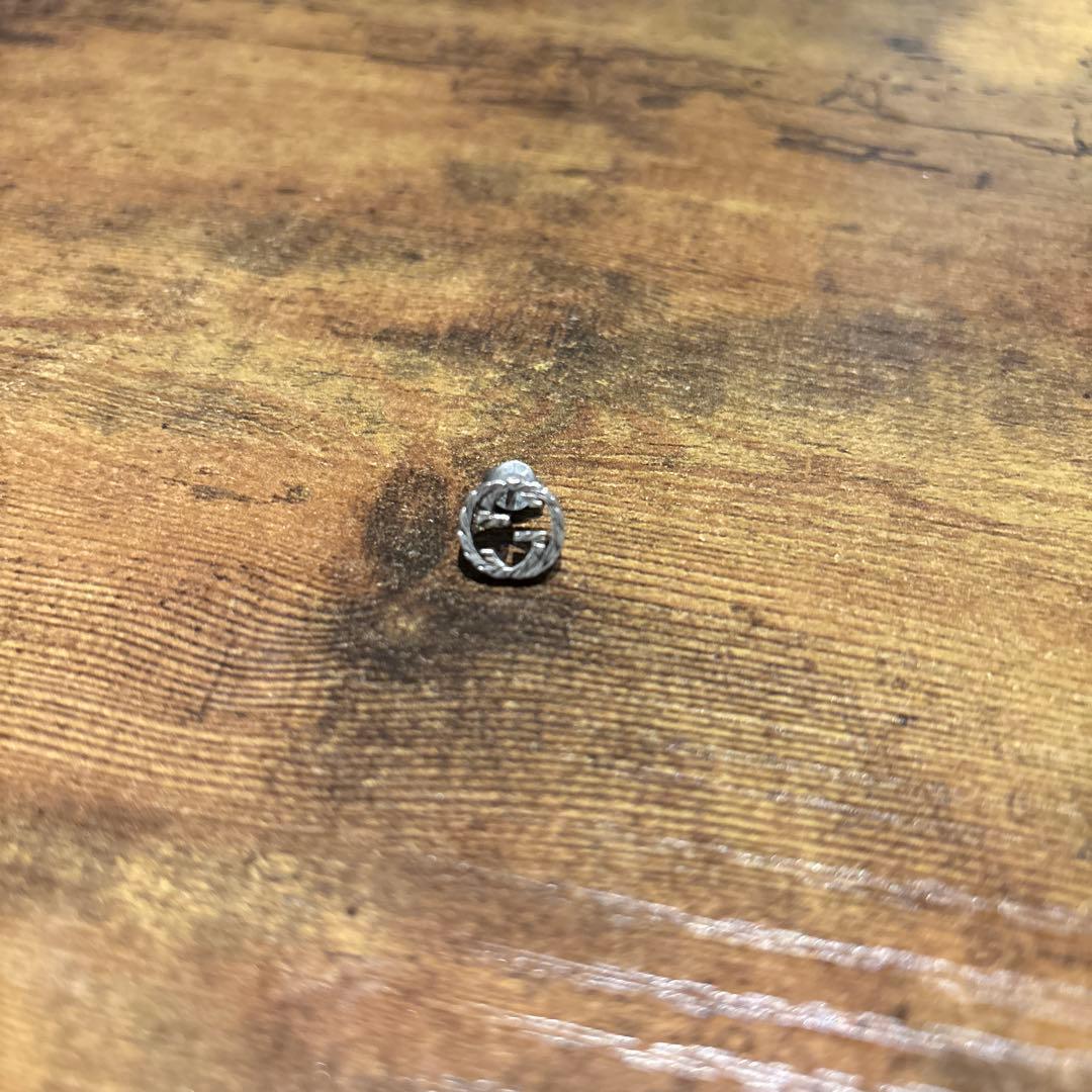 【美品】GUCCI ピアス　インターロッキングG 燻　片耳　アラベスク　925