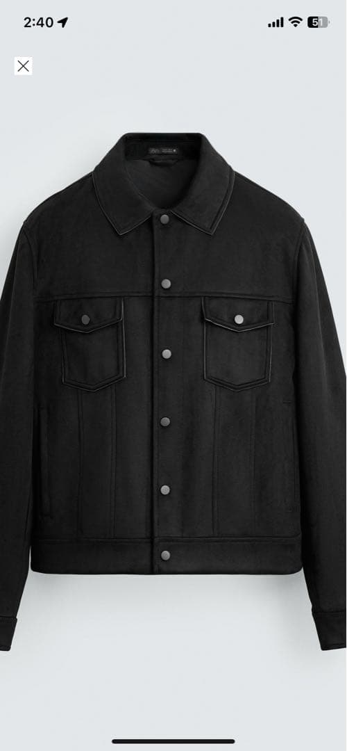 ZARA フェイクスエードレギュラーフィットジャケット