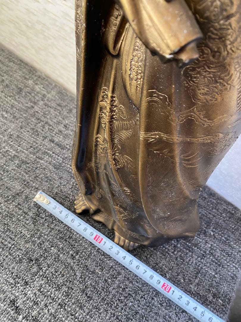 観音菩薩像　篤玉作　観音様　仏像　置物　骨董