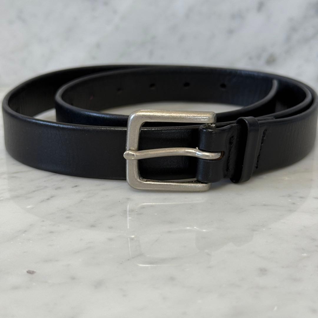 美品 Y's ワイズ ヨウジヤマモト ベルト 本革 レザー ブラック F01