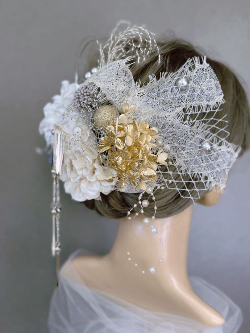 【ききららページ】二点セットまとめ　簪2本　銀箔１枚　髪飾り 成人式